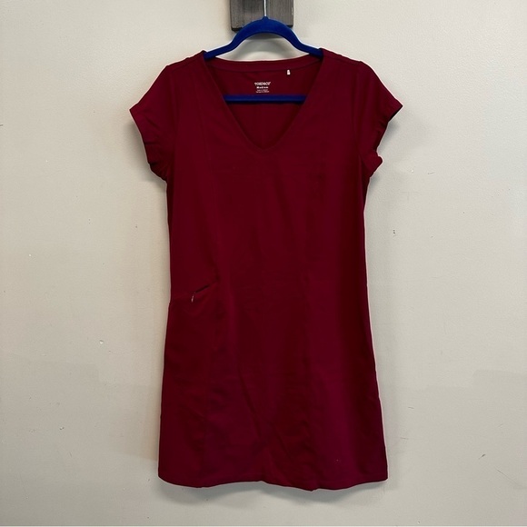 Toad & Co Cherry Red Burgundy Magenta Colored Dress. Size Medium. - Picture 1 of 9